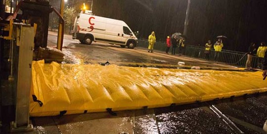 protection inondation par débordement sur pont