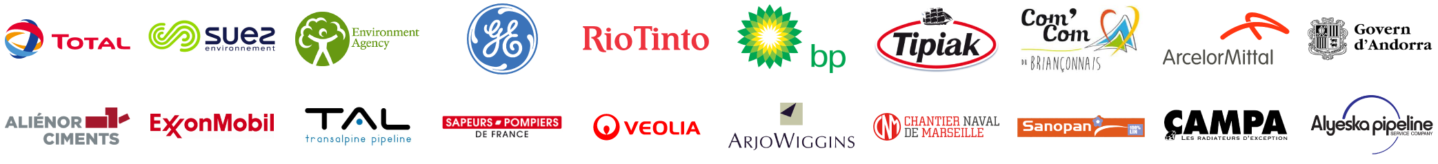 logos-references-retention Logos des clients de MegaSecur.Europe pour les barrières anti pollution Water-Gate©